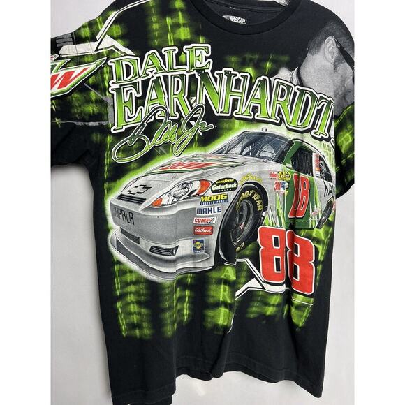 VTG DALE EARNHARDT JR DIET MTN DEW & NATIONAL GUARD Double Sided All Over Print - Picture 3 of 7